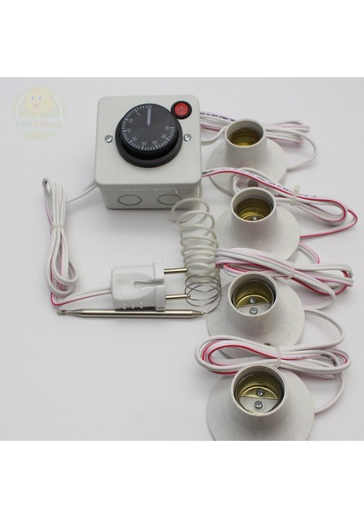 Termostat Kontrollü Düğmeli Yanan 1 Lamba Çıkışlı 3 Sabit Duyu