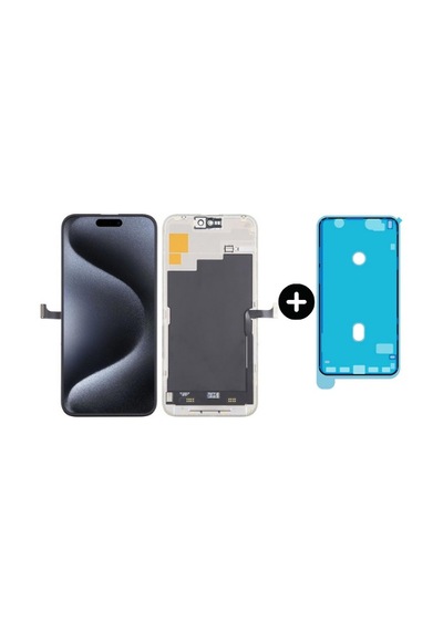 Apple Uyumlu iPhone 15 Pro Max Hard Oled Lcd Dokunmatik Ekran + Toz Bandı