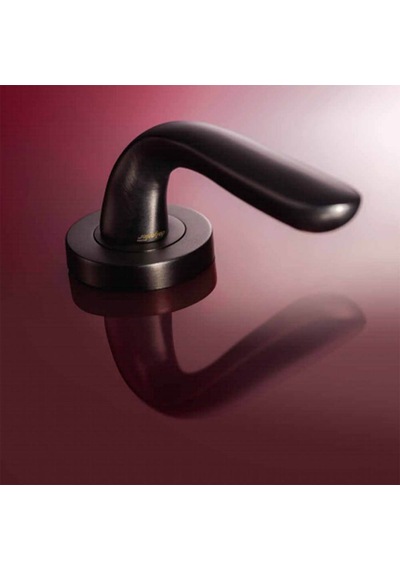 Doğanlar Bora Alüminyum Mat Siyah Rozetli Wc Kapı Kolu