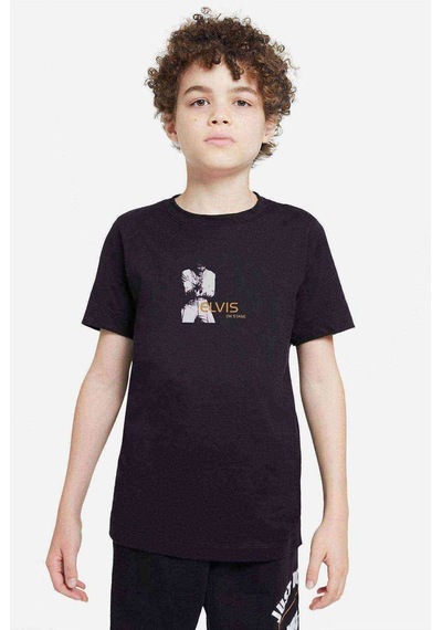 Tshirthane Elvis On Stage Baskılı Unisex Çocuk Siyah T-Shirt