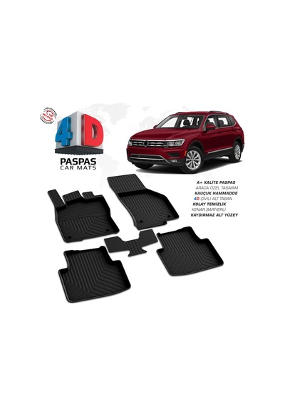 Vw Passat B8 4d Araca Özel Havuzlu Kauçuk Paspas 2015 Ve Üzeri