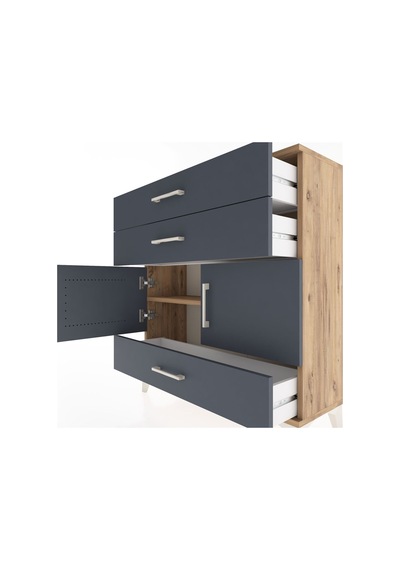 Arges Şifonyer 2 Raflı 3 Çekmeceli 2 Kapaklı 88x30x96 Çam-antrasit Atlas Çam Arges Şifonyer 2 Raflı 3 Çekmeceli 2 Kapaklı 88x30x96 Çam-antrasit Atlas Çam