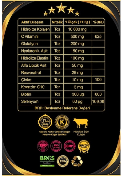 Dr. Sammy's Kolajen 10.000 Mg Tip 1-3 %100 Saf Patentli Hidrolize Sığır Kolajeni