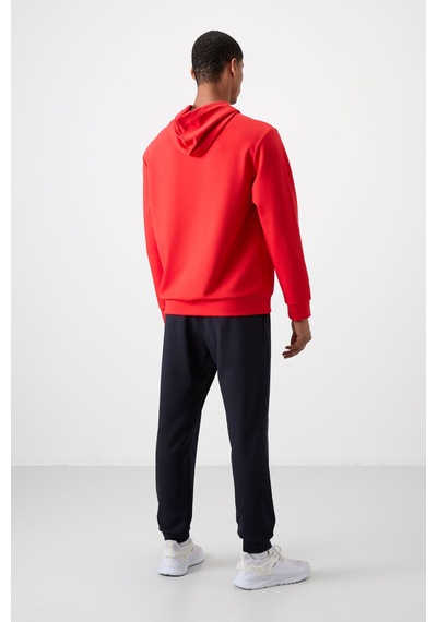 Tommy Life Fiesta - Lacivert Pamuklu Kalın Yumuşak Dokulu Comfort Fit Nakışlı Erkek Eşofman Takım - 85255 Kırmızı - Lacivert