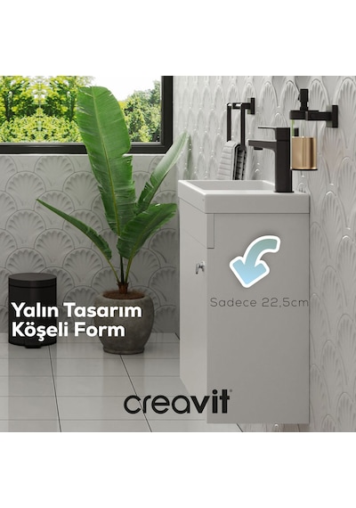 Creavit Elmas Lavabo Dolabı 45 Cm Beyaz Beyaz Creavit Elmas Lavabo Dolabı 45 Cm Beyaz Beyaz