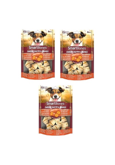 Smartbones Tavuklu Ve Tatlı Patatesli Mini Kemik 8 Li 128 Gr. X 3 Adet