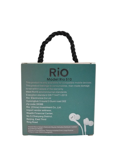 Rio Tech S10 Beyaz Kulak İçi Kulaklık