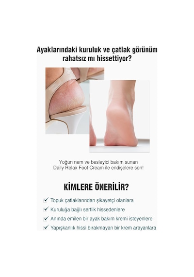 Dashu Daily Relax Foot Peeling Etkili Nemlendirici Ayak Kremi 75 ML