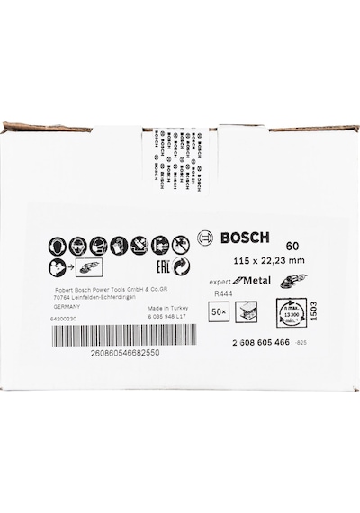 Bosch R444 Expert For Metal 115 mm 60K Fiber Zımpara Diski - 2608605466