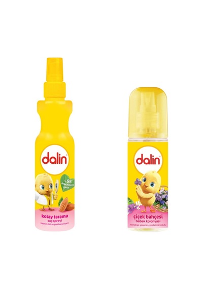 Dalin Kolay Tarama Spreyi Badem Yağlı 200 Ml + Dalin Bebek Kolonyası Sprey Çiçek Bahçesi 100 Ml