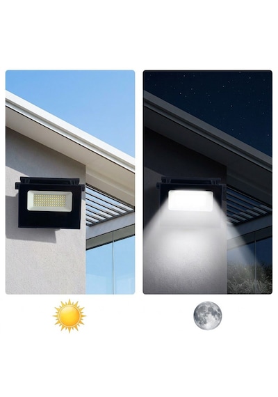 Güneş Enerjili Led Projektör Hareket Sensörlü Solar Aydınlatma Lamba 180 Lümen Su Toz Geçirmez