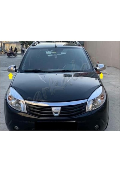 Db Chrome Dacia Sandero Krom Ayna Kapağı 2006 - 2012 2 Parça Abs Kr