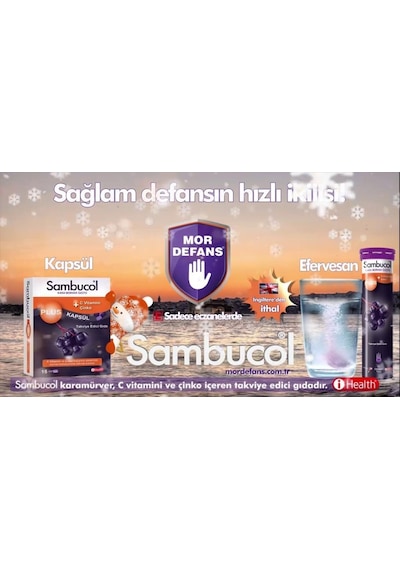 Sambucol Plus Kara Mürver Özütü 15 Kapsül
