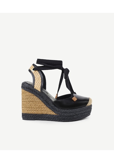 Yargıcı Özel Jüt Boyama Deri Espadril 24ykay4560x 001 Siyah