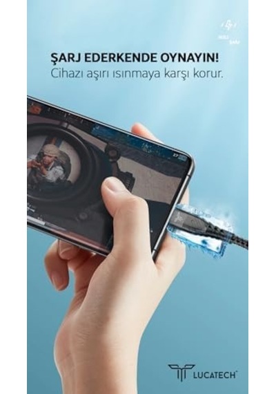 2 Metre Ultra Hızlı Pd Type-c Şarj Kablosu Gri