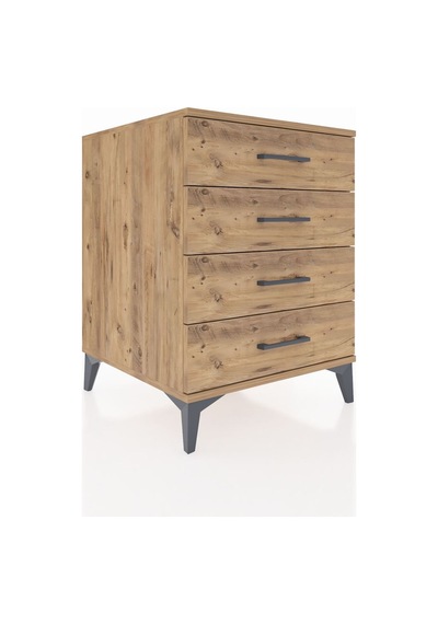 Kronos Komodin 4 Çekmeceli 60x59x80 Çam-çam Çam