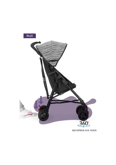 Moony Baby Mb108 Stork Baston Bebek Arabası Puset Bordo