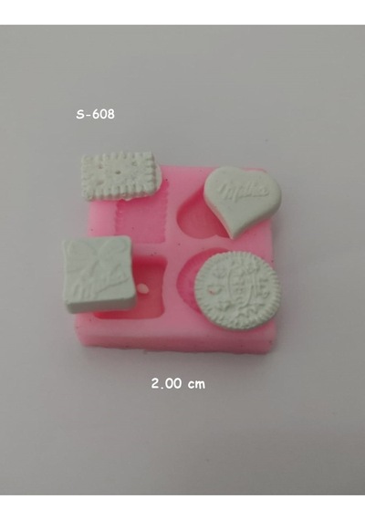 Mini 4 Lü Bisküvi Silikon Kalıp