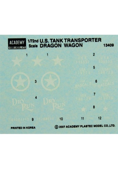 Academy 13409 1/72 Ölçek, Amerikan Tank Taşıyıcı Dragon Wagon , Plastik Model Kiti-49167