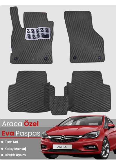 Opel Astra H Hatchback 2010-2013 Uyumlu Eva Paspas Tam Set Araca Özel,kolay Montaj,su Geçirmez 235