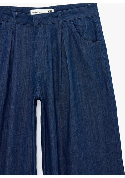 Koton Koton X Sima Tarkan - Rahat Kalıp Cepli Düğmeli Pileli Geniş Paça Denim Pantolon Koyu İndigo 6sal40251md Indigo Koton Koton X Sima Tarkan - Rahat Kalıp Cepli Düğmeli Pileli Geniş Paça Denim Pantolon Koyu İndigo 6sal40251md Indigo