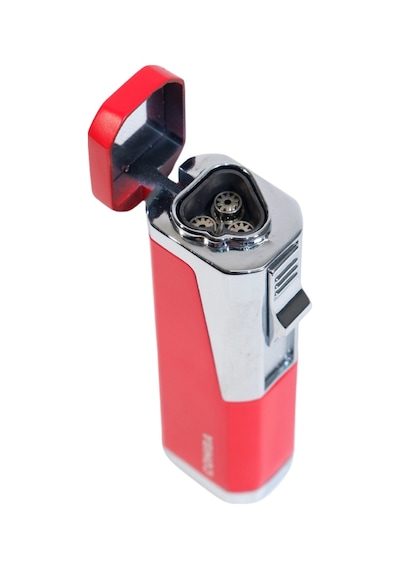 Cohiba 3 Torch Pürmüz Delicili Kırmızı Metal Puro Çakmağı - Tr9607
