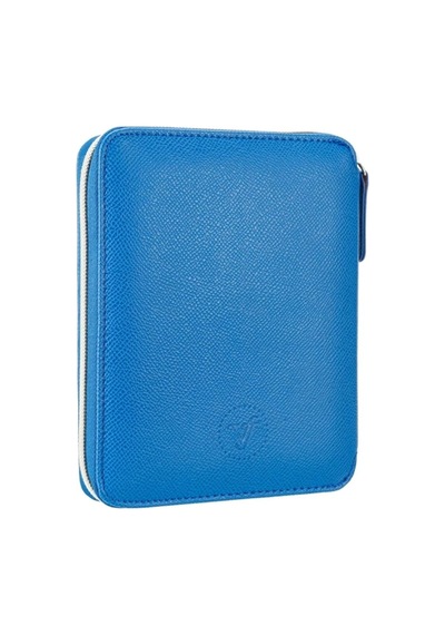 0293 Kutulu Zıpper Folder Mavi 10.5x14.8cm 80yp. Çizgili Defter Mavi