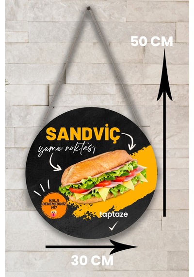 Sandviç Salonu Için Duvar, Kapı, Tek Taraflı Askılı Pano Karşılama Tabelası, Cafe Büfe Süs Dekor
