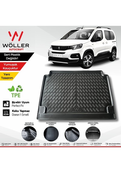 Peugeot Rifter Bagaj Havuzu 2019 Sonrası 3d Ultraflex Esnek