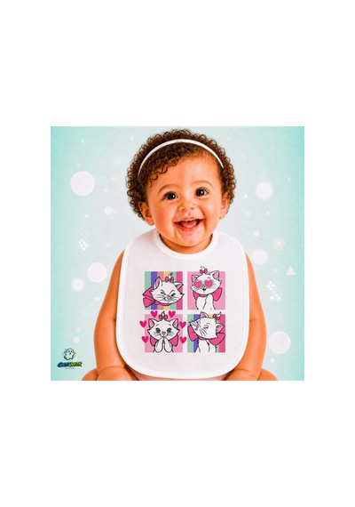 Marie Keten Bebek Mama Önlüğü Yumuşak - Emici - Yıkanabilir - Özel Tasarım P128 Çok Renkli