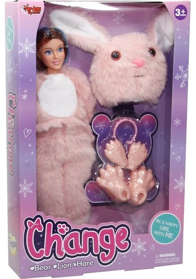 Vardem Change Oyuncak Pembe Tavşan Aksesuarlı 30 Cm Bebek 66838