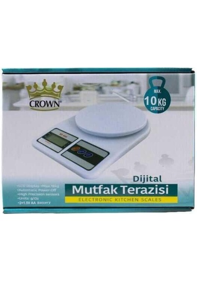 Crown Crw-7024 Dijital Hassas Mutfak Terazi Tartısı 10kg