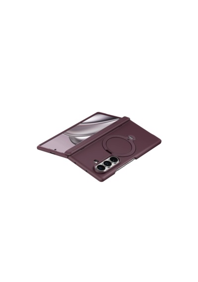 Torras Samsung Galaxy Uyumlu Z Fold 8 Ultra Ostand Q3 Spin 2 Adet Ekran Koruyuculu Magsafe Kılıf Mor