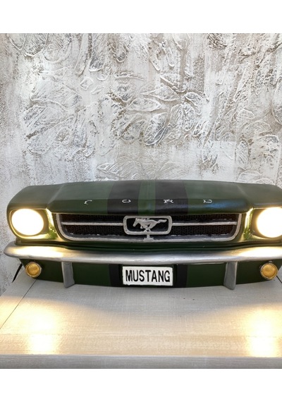 Işıklı Mustang Duvar Obje Araba ,haki
