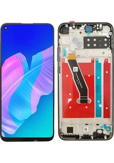 Huawei Uyumlu P40 Lite E Lcd Ekran Dokunmatik Çıtalı Gümüş