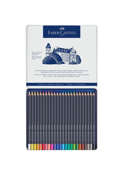 Faber-castell Faber Castell Goldfaber Kuru Boya Kalemi 24 Renk Teneke Kutu Karışık