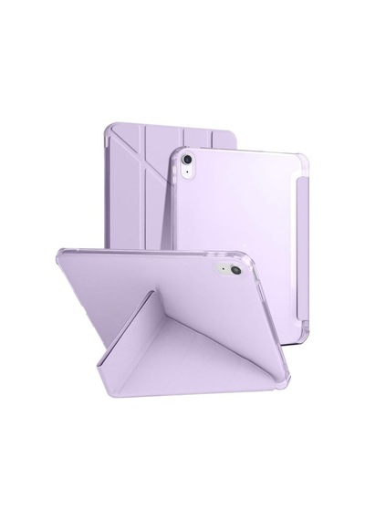 Apple Uyumlu iPad 11.nesil 11" Ve 10.nesil 10.9" , Trifold Standlı, Silikon Arka Korumalı Kılıf. Kapaklı Kılıf