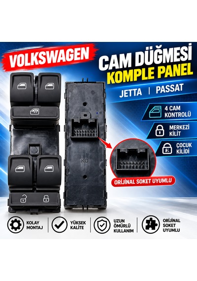 Jetta Cam Düğmesi Sol