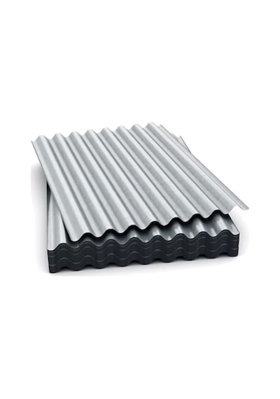 Boyasız Galvaniz Oluklu Sac 0,30 Mm 87,5x200 Cm 1 Adet 1,75 M2