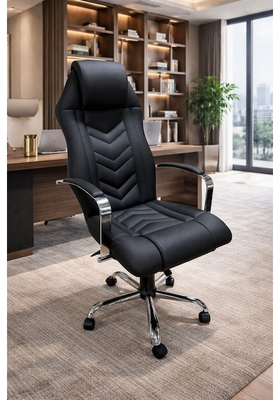 Deflen Yönetici Ofis Koltuğu Lüks Büro Koltuğu Ergonomik Yatar Mekanizmalı Deri Siyah Deflen Yönetici Ofis Koltuğu Lüks Büro Koltuğu Ergonomik Yatar Mekanizmalı Deri Siyah