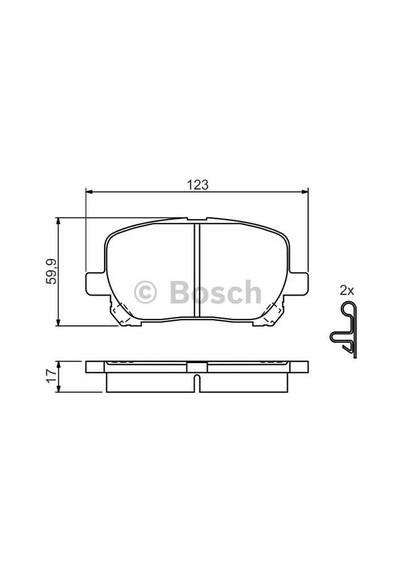 BOSCH 986424761 Fren Balatası Ön Avensis 03-08 2.0 Vvtı