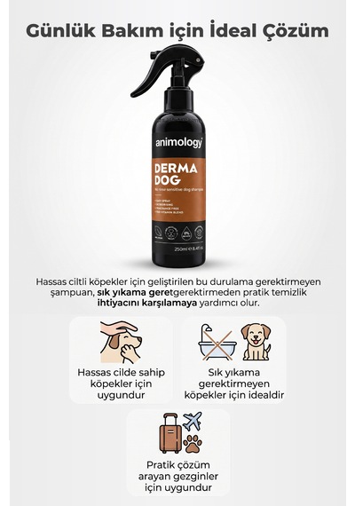 Animology Derma Dog Hassas Derili Köpek Durulamasız Şampuan 250 Ml