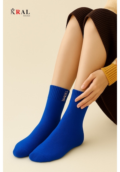 Kral Socks Termal Özellikli Bambu 2x Korumalı 3 Çift Kadın Soft Renkli Kışlık Havlu Soket Çorap ASORTİ