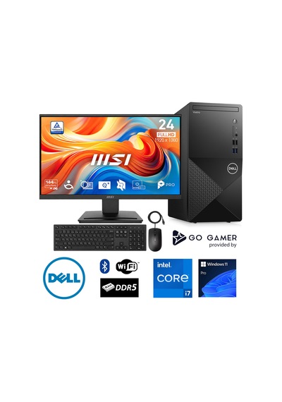 Dell Vostro D121D Core i7 14700 64 GB 4 TB M.2 NVME SSD 24" W11P Masaüstü Bilgisayar