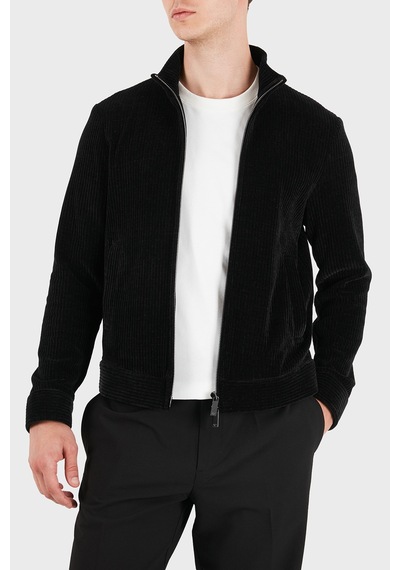 Emporio Armani Regular Fit Dik Yaka Fermuarlı Ceket Erkek Ceket Em007378 Te23228 Uc001 Siyah