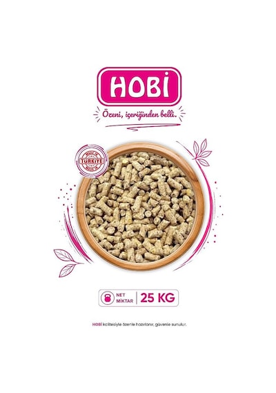Hobi Etlik Pelet Piliç Yemi 25 Kg Etlik Piliçler İçin Homojen Pelet Yem