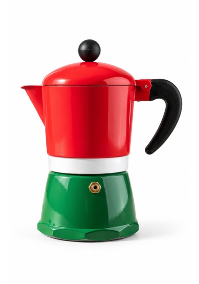 Retro Renkli Moka Pot 6 Fincan Kahve Demleyici
