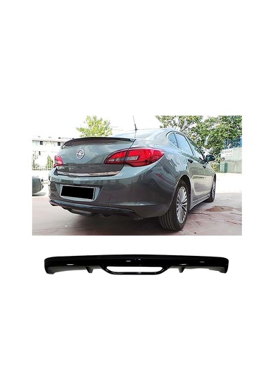 Opel Astra J Sedan Difüzör Parlak Siyah Plastik 2011-2018 Arka-difizör-bodykit-ek-karlık