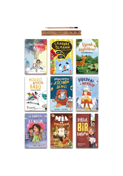 Timaş Çocuk 2. 3. 4. Sınıf Okuma Seti 9 Kitap - Yeni Arkadaşım Mo - Eyvah Kayboldum - Şişedeki Mektup