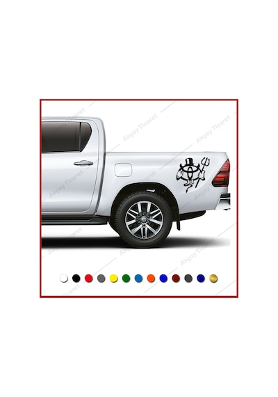 Toyota Sticker Papyonlu Toyota Oto Sticker Mızrak Sticker